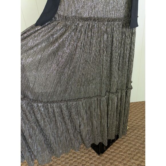 Sabina Musayev Black  & Gold Ray Metallic Dress - Large - Shoulder ties - Picture 11 of 11